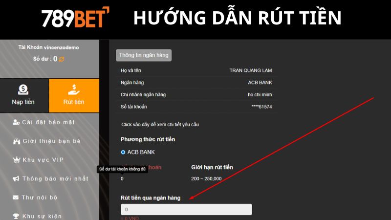 Hướng dẫn rút tiền 789BET nhanh chóng, an toàn